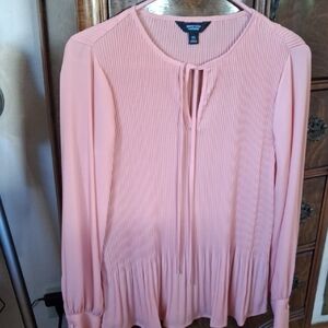 Simply Vera Vera Wang Pink Pleated Blouse